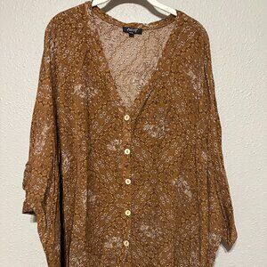 Oddy Oversized Button Up Blouse